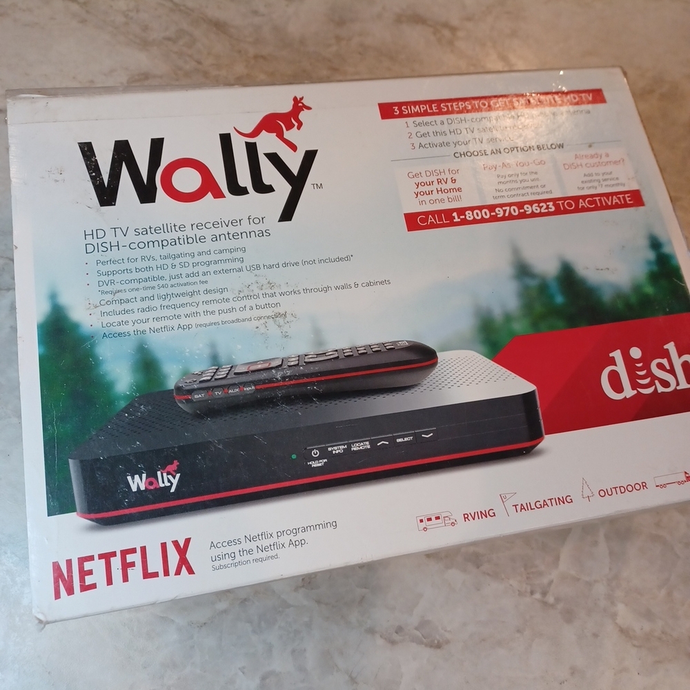Wally HD TV Satellite Receiver with Remote